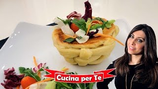 Cestini di Pane Pizza  Antipasti Creativi Tutorial [upl. by Irihs668]