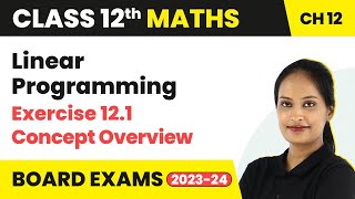 Linear Programming  Exercise 121 Concept Overview  Class 12 Maths Chapter 12 202223 [upl. by Peppie]