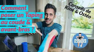 Comment poser un taping au coude  soulage tes tendinites [upl. by Marbut]