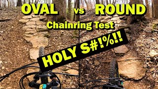 Oval chain ring MTB Test vs round chainring You WONT Believe it [upl. by Aluk914]