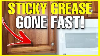 How to quickly CLEAN CABINETS amp REMOVE GREASE amp GUNK  Andrea Jean [upl. by Nager]