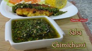 SALSA CHIMICHURRI la original  receta en español molho chimichurri subtitulos em português [upl. by Chard]