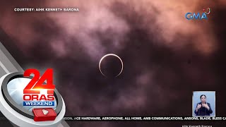 Annular solar eclipse nasaksihan sa North at South America  24 Oras Weekend [upl. by Garibold]