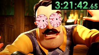 Hello Neighbor 100 speedruns are stupidly broken [upl. by Nennek10]