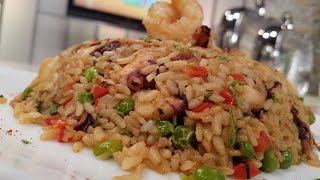 Arroz Salteado con Pulpo y Camarones  Edgardo Noel [upl. by Perry]