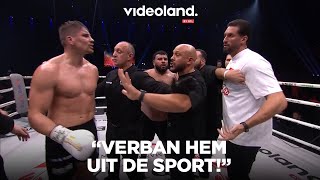 Jamal Ben Saddik klimt ring in en valt Rico Verhoeven aan tijdens Glory Grand Prix [upl. by Zetta]