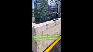 EZblocks Restaurant Patios With Planters And Lighting [upl. by Talanian]