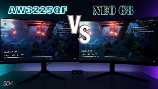 QD OLED Gen 3 vs Mini LED HDR AW3225QF Vs Neo G8 [upl. by Nadine790]