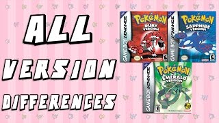 All Version Differences in Pokemon Ruby Sapphire amp Emerald [upl. by Dnyletak]