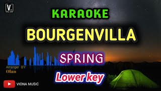 BOURGENVILLA  Karaoke kumpulan SPRING  Lower key [upl. by Starbuck]