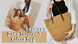 Crochet Raffia Bag Tutorial [upl. by Dnomaid994]