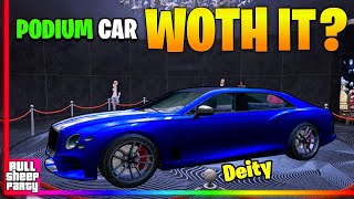 IS IT WORTH IT  The Enus Deity Podium Car Free Lucky Wheel GTA 5 Online Review amp Customization [upl. by Ahsenod]