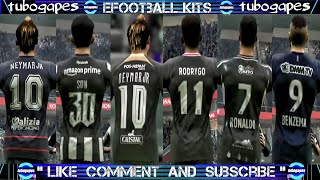 Black Kits Cool Number amp Player Name Font eFootball 2024🔥 [upl. by Anilok]