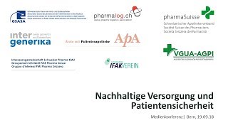 Medienkonferenz pharmaSuisse und Partner 19 September 2018 [upl. by Sitoel]