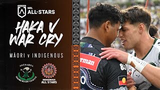 Haka v War Cry  Māori v Indigenous  NRL All Stars 2023 [upl. by Adnala511]