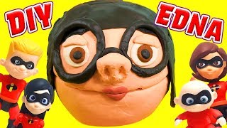 Incredibles 2 Movie DIY PlayDoh Edna With Elastigirl Mr Incredible Violet Dash amp Jack Jack [upl. by Odama]