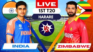 🔴 Live India vs Zimbabwe 1st T20 match Live Match Score amp Commentary  IND vs ZIM Live match Today [upl. by Ayerf]