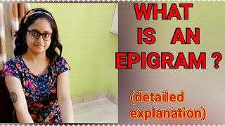 Epigram  definition and examples  explanation with notes [upl. by Shae]