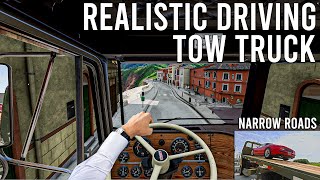 BeamNG Realistic Driving Towing Expensive Car Through Narrow Roads T300RS  HShifter Wheel Cam 4K [upl. by Dorothy]