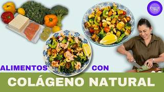 COLÁGENO Alimentos que Aumentan la Producción 2 ENSALADAS RÁPIDAS PMenopausiaPresiónDiabetes [upl. by Salomi852]