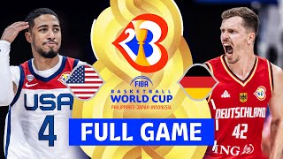 SEMIFINALS USA vs Germany  Full Basketball Game  FIBA Basketball World Cup 2023 [upl. by Anitsirt341]