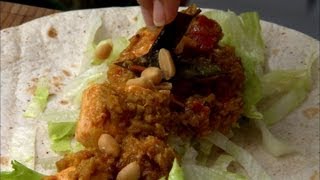 Keralan Salmon Fish Wraps  Indian Food Made Easy with Anjum Anand  BBC Food [upl. by Yleve]