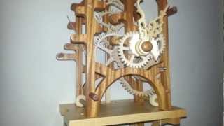 Attempt Wood Gear Chiming clock [upl. by Eecak]