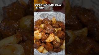 1Minute Tasty Tutorial  How to Make Juicy and Flavorful Oven Garlic Beef Bites [upl. by Delmer]