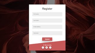 How To Make Animated Registration Form Using HTML And CSS Step By Step [upl. by Naihr]