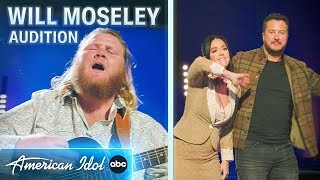 Will Moseley Original Song Audition quotGone For Goodquot Gets The Judges Approval  American Idol 2024 [upl. by Anen]