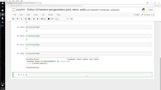 Python Iterators and generators print return yield 36 [upl. by Hizar614]
