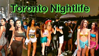 TORONTO NIGHTLIFE  VIBRANT NIGHTLIFE IN DOWNTOWN [upl. by Aihsram799]