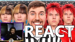 REACT 100 Identical Twins Fight For 250000 reaction mrbeast [upl. by Nyluqcaj]