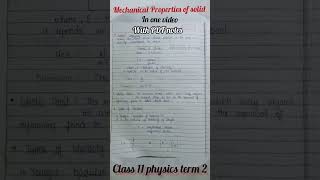 Mechanical Properties of Solids  One Shot  Class 11 Physics  Chapter 9  full chapter shorts [upl. by Carlton]