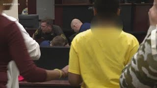 Son of murder victim tries to attack suspect in court [upl. by Anaigroeg]