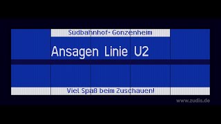 Ansagen der U Bahn Linie U2 aus Frankfurt am Main von Ingrid Metz Neun [upl. by Lamok187]