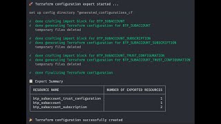 Terraform Exporter for SAP BTP [upl. by Gnehp]