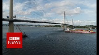 Queensferry Crossing The UKs tallest bridge  BBC News [upl. by Ilwain]