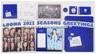 ✨ unboxing loona 2022 seasons greetings  class of 2022 photocards planner calendar  more [upl. by Garmaise471]