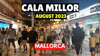 Mallorca in PEAK SEASON Cala Millor at Night August 2023 [upl. by Pahl]