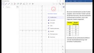 Statistik Berechnung von Mittelwert und Standardabweichung mittels Geogebra [upl. by Darb]