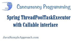 Spring ThreadPoolTaskExecutor with Callable interface for concurrency programming [upl. by Royall]