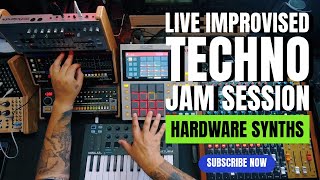 Live Improvised Techno Jam Session [upl. by Zrike]