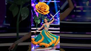 The Woman Performs a Fusion with a Giant Yellow Rose on AGT agt americagottalent magic [upl. by Dinnie]