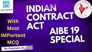 Crack AIBE 19 Complete Indian Contract Act Crash Course  Free Course of AIBE  AIBE19 preparation [upl. by Jaine]