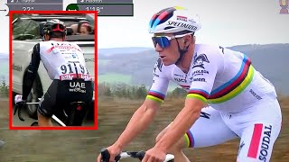 Remco Evenepoel Plays on EASY MODE after Pogacar Crash  LiegeBastogneLiege 2023 [upl. by Kora]