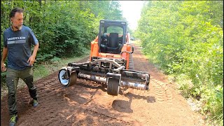 Fixing a Rough Gravel road 4 k vid [upl. by Anoet]