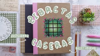 ASÍ HAGO MIS PROPIOS CUADERNOS ✨ SKETCHBOOK CASERO y LIBRETA DIY para AGENDA o BULLET JOURNAL 2022 [upl. by Dorolisa565]