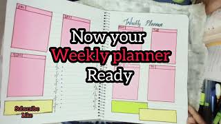 DIY Weekly Planner  Note the task needs to be complete [upl. by Nwahsirhc]