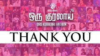 Oru Kuralaai anthem to THANK YOU  United Singers Charitable Trust [upl. by Olegnalehcim]